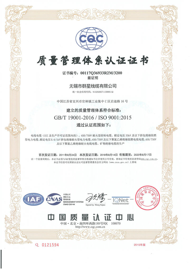 Three certificate of system